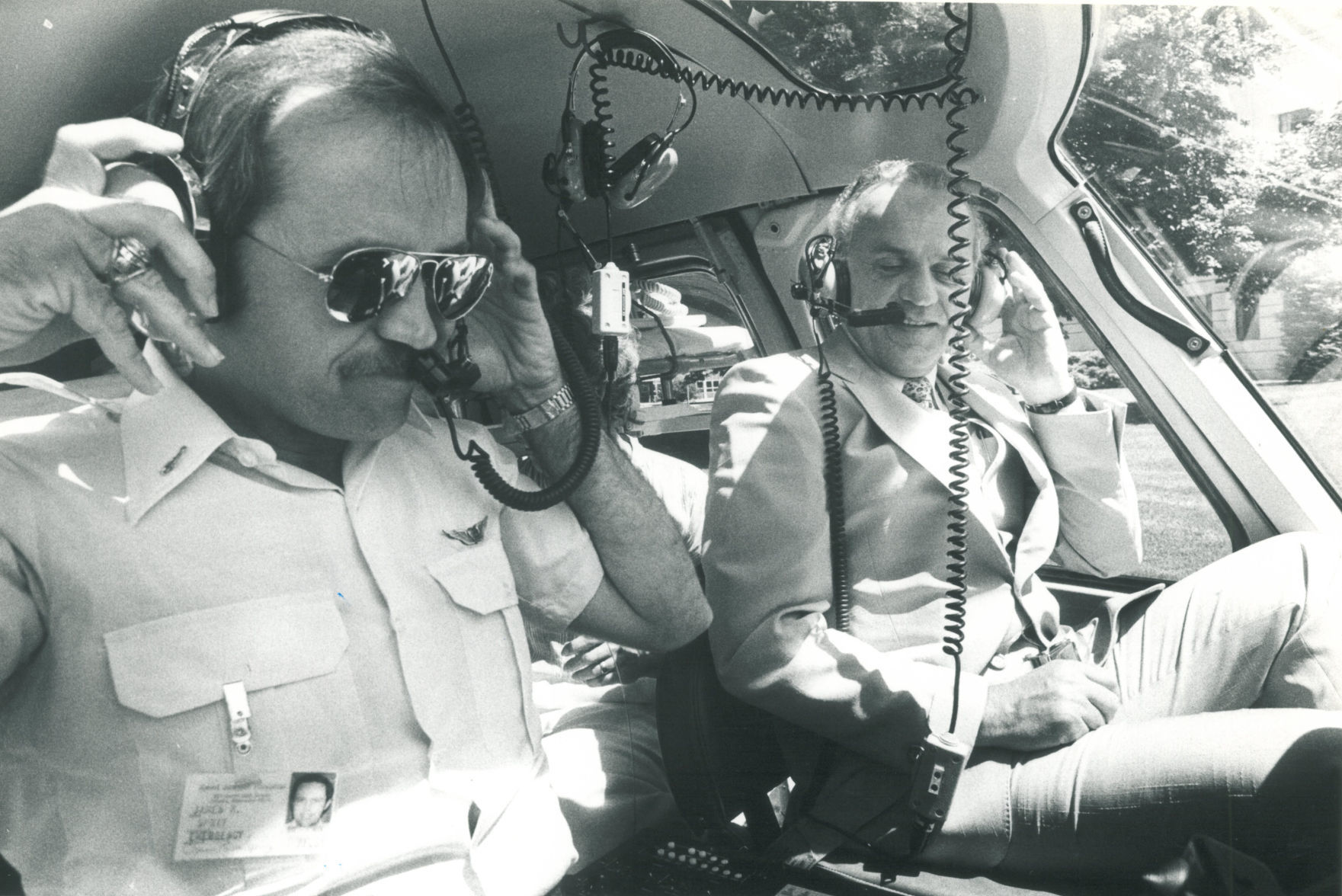 Thone in helicopter